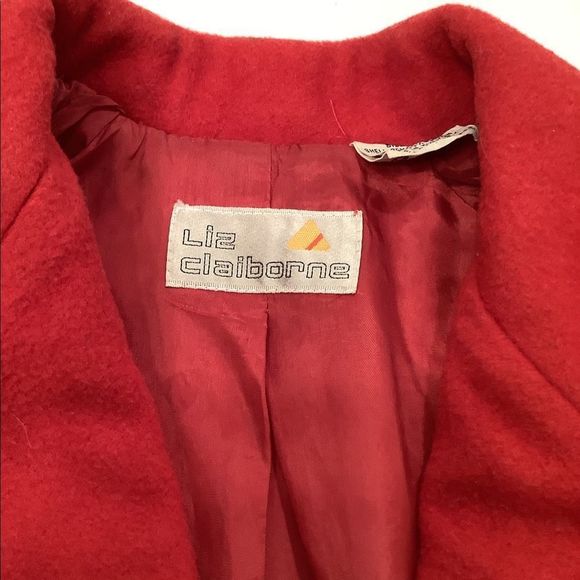 Vintage Liz Claiborne Red Double Breasted Jacket - Picture 3 of 9